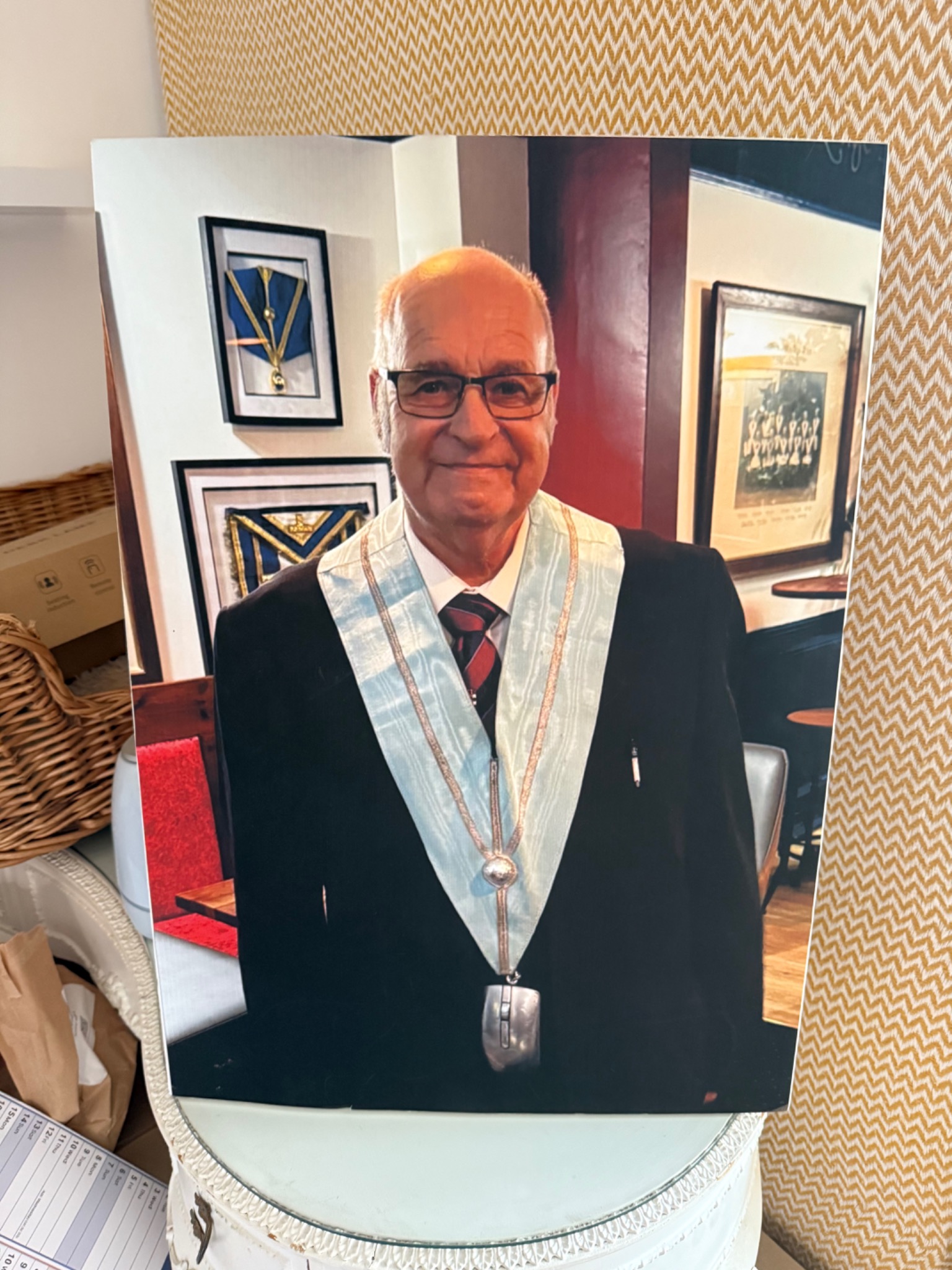 W. Bro. Maurie Freeman in Masonic regalia