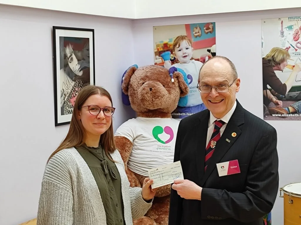 Cheque presentation to The Elizabeth Foundation