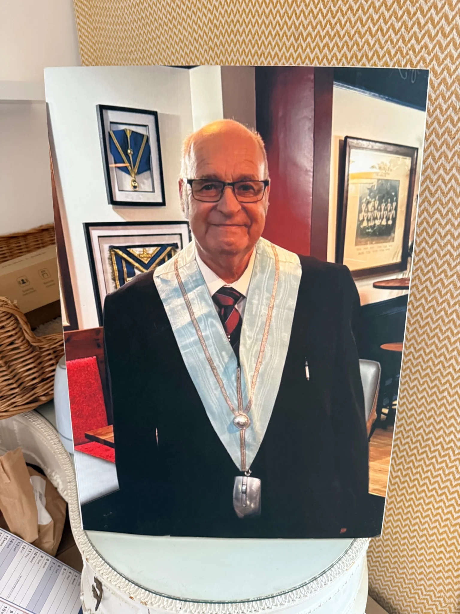 W. Bro. Maurie Freeman in Masonic regalia